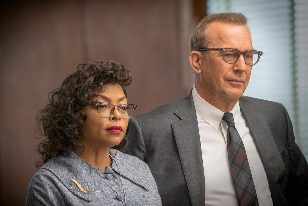 Taraji P. Henson (Katherine G. Johnson) & Kevin Costner (Al Harrison) Photo courtesy of Fox 2000 Pictures