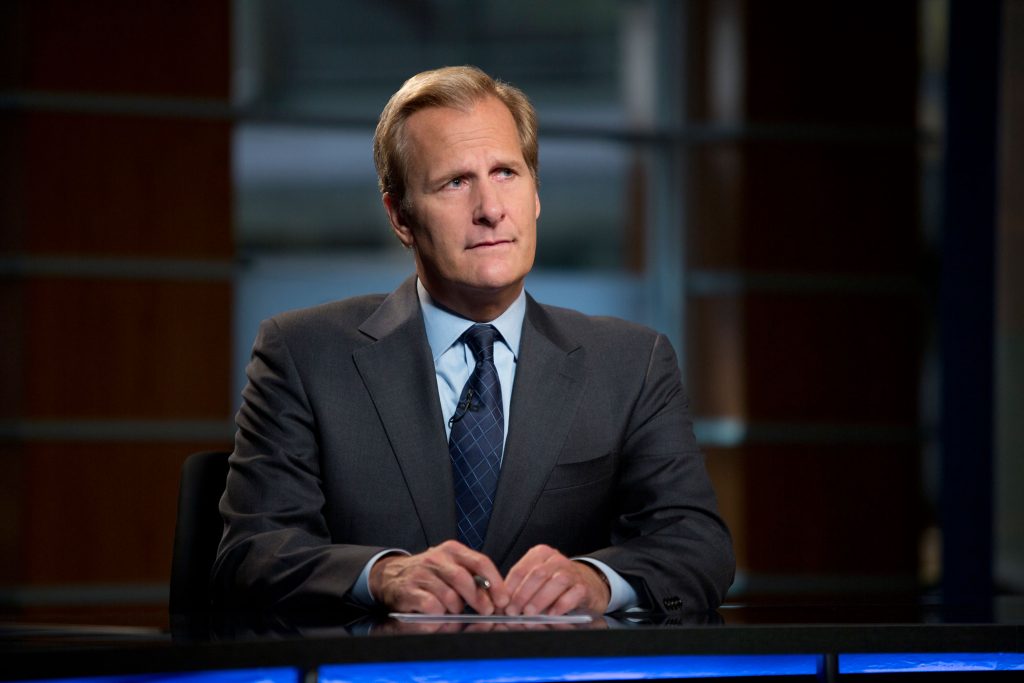 Will McAvoy (Jeff Daniels) in The Newsroom. Photo courtesy of HBO