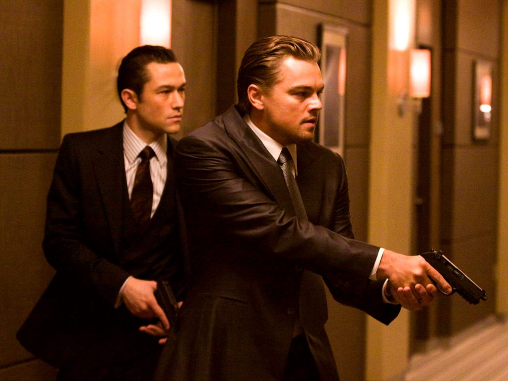 Arthur (Joseph Gordon-Levitt) & Cobb (Leonardo Di Caprio) in Inception. Photo courtesy of Warner Bros.